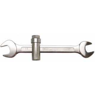 BGS technic Sanitärschlüssel | mit Schiebestück M10 | SW 17x19 mm