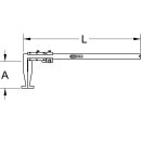 KS-TOOLS PKW Bremstrommeln Messschieber 0-300mm, 410mm