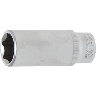 BGS technic Steckschlüssel-Einsatz Sechskant, tief | Antrieb Innenvierkant 6,3 mm (1/4") | SW 14 mm