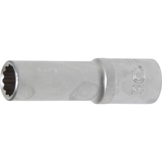 BGS technic Steckschlüssel-Einsatz Zwölfkant, tief | Antrieb Innenvierkant 12,5 mm (1/2") | SW 13 mm