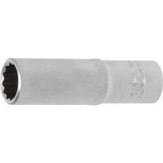 BGS technic Steckschlüssel-Einsatz Zwölfkant, tief | Antrieb Innenvierkant 12,5 mm (1/2") | SW 15 mm