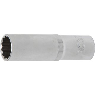 BGS technic Steckschlüssel-Einsatz Zwölfkant, tief | Antrieb Innenvierkant 12,5 mm (1/2") | SW 16 mm