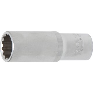 BGS technic Steckschlüssel-Einsatz Zwölfkant, tief | Antrieb Innenvierkant 12,5 mm (1/2") | SW 18 mm