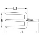 KS-TOOLS BRONZEplus Gabel für Schießbaumwolle 370 mm