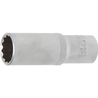 BGS technic Steckschlüssel-Einsatz Zwölfkant, tief | Antrieb Innenvierkant 12,5 mm (1/2") | SW 19 mm