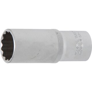 BGS technic Steckschlüssel-Einsatz Zwölfkant, tief | Antrieb Innenvierkant 12,5 mm (1/2") | SW 22 mm