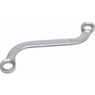 BGS technic S-Form Doppel-Ringschlüssel Zwölfkant | SW 12 x 13 mm
