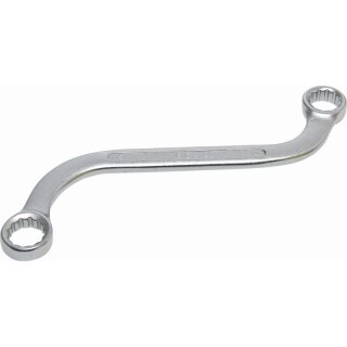 BGS technic S-Form Doppel-Ringschlüssel Zwölfkant | SW 14 x 15 mm