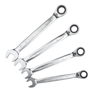 KS-TOOLS GEARplus Ratschenringmaulschlüssel-Satz, umschaltbar, 4-tlg.