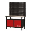 KS-TOOLS Profi-Werkbank mit 2 Türen, H840xB1200xT600mm