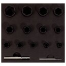 KS-TOOLS 1/4"+1/2" Spiral-Profil-Kraft-Stecknuss-Satz, 15-tlg.
