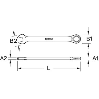 KS-TOOLS GEARplus Ratschenringmaulschlüssel, 41mm