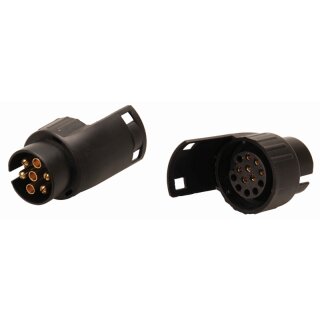Kraftmann Adapter für Anhängerstecker 12 V | 7-polig auf 13-polig