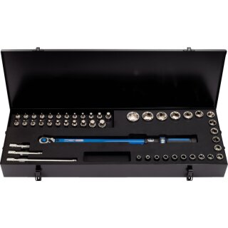 KS-TOOLS 1/2" ERGOTORQUE®precision Ratschen-Drehmomentschlüssel-Satz, 60-320Nm, 48-tlg.