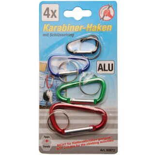 Kraftmann Schlüsselbund-Karabinerhaken-Satz | 4-tlg.