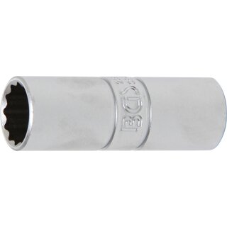 BGS technic Zündkerzen-Einsatz mit Haltegummi, Zwölfkant | Antrieb Innenvierkant 12,5 mm (1/2") | SW 16 mm