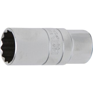 BGS technic Zündkerzen-Einsatz mit Haltegummi, Zwölfkant | Antrieb Innenvierkant 12,5 mm (1/2") | SW 21 mm