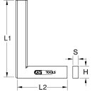 KS-TOOLS Flachwinkel nach DIN 875/0, 300mm