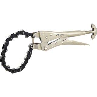 KS-TOOLS Grip-Kettenrohrabschneider für Edelstahlrohre, Ø 19-83 mm