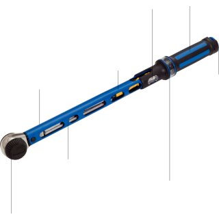 KS-TOOLS 1/2" ERGOTORQUE®precision Ratschen-Drehmomentschlüssel Drehknopf, 10-100Nm