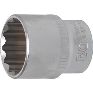 BGS technic Steckschlüssel-Einsatz Zwölfkant | Antrieb Innenvierkant 12,5 mm (1/2") | SW 27 mm