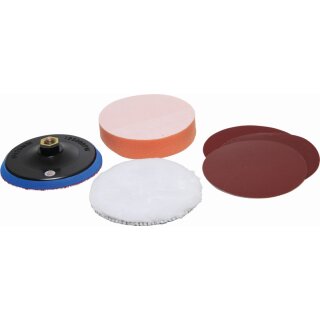 BGS technic Schleif- und Polierscheiben-Satz | Ø 125 mm