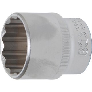 BGS technic Steckschlüssel-Einsatz Zwölfkant | Antrieb Innenvierkant 12,5 mm (1/2") | SW 30 mm