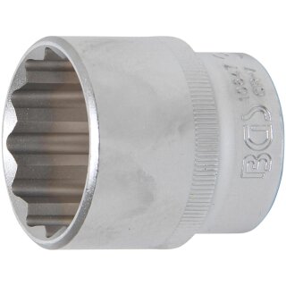 BGS technic Steckschlüssel-Einsatz Zwölfkant | Antrieb Innenvierkant 12,5 mm (1/2") | SW 32 mm