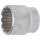 BGS technic Steckschlüssel-Einsatz Zwölfkant | Antrieb Innenvierkant 12,5 mm (1/2") | SW 32 mm