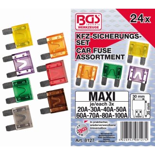 BGS technic Kfz-Sicherungs-Sortiment | Maxi | 24-tlg.