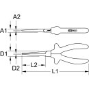 KS-TOOLS 1000V Plangripzange 200mm, beschichteter Arbeitskopf
