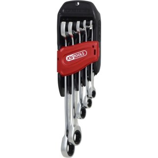 KS-TOOLS DUO GEARplus® Ratschenringmaulschlüssel-Satz mit Maul-Ratschenfunktion, 5-tlg.