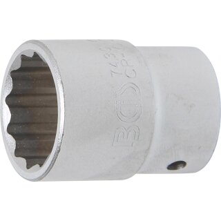 BGS technic Steckschlüssel-Einsatz Zwölfkant | Antrieb Innenvierkant 20 mm (3/4") | SW 30 mm