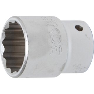 BGS technic Steckschlüssel-Einsatz Zwölfkant | Antrieb Innenvierkant 20 mm (3/4") | SW 32 mm