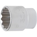 BGS technic Steckschlüssel-Einsatz Zwölfkant | Antrieb Innenvierkant 20 mm (3/4") | SW 34 mm