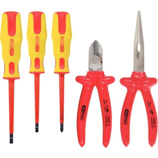 KS-TOOLS ERGOTORQUE VDE Zangen- und Schraubendreher-Satz, 5-tlg. Variante 2
