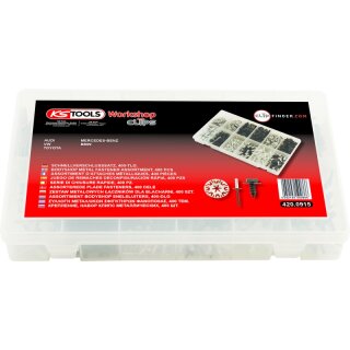 KS-TOOLS Befestigungs-Clip-Satz - Schnellverschluss, 400-tlg.
