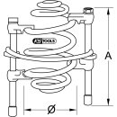 KS-TOOLS Federspanner mit Sicherheitsbügel, 300mm