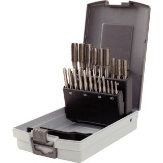 KS-TOOLS HSS CO Handgewindebohrer-Satz M, Kunststoffkassette 21-tlg.M3-M12