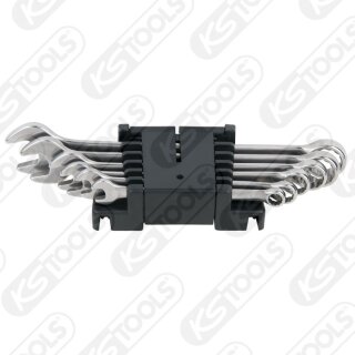 KS-TOOLS EDELSTAHL Ringmaulschlüssel-Satz, abgewinkelt, 6-tlg.