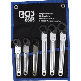BGS technic Leitungs-Ratschenschlüssel-Satz | 6-tlg.