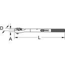 KS-TOOLS 3/4" CHROMEplus Teleskop-Umschaltknarre, 24 Zahn