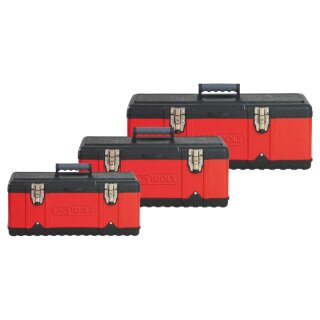 KS-TOOLS Kunststoff-Stahlblech-Werkzeugkisten-Satz, 3-tlg.
