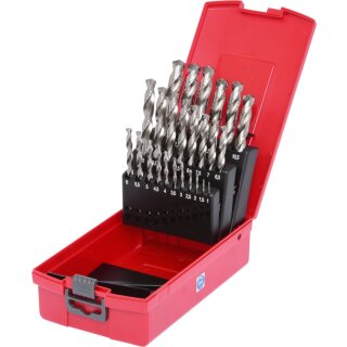 KS-TOOLS HSS-G Spiralbohrer-Satz, Kunststoffkassette, 25-tlg. 1-13mm