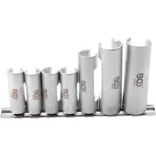 BGS technic Spezial-Steckschlüssel-Einsatz-Satz, geschlitzt | Antrieb Innenvierkant 10 mm (3/8") | SW 10 - 19 mm | 7-tlg.