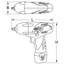 KS-TOOLS 3/8 Akku-Schlag-Schrauber, 117Nm, 1.870 U/min, mit 2 Akkus und 1 Ladegerät