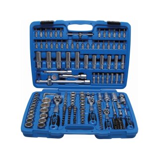 BGS technic Steckschlüssel-Satz Zwölfkant | Antrieb 6,3 mm (1/4") / 10 mm (3/8") / 12,5 (1/2") | 192-tlg.