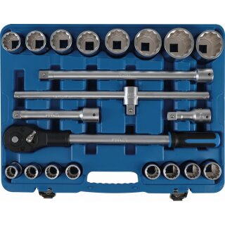 BGS technic Steckschlüssel-Satz Zwölfkant | Antrieb 20 mm (3/4") | 21-tlg.