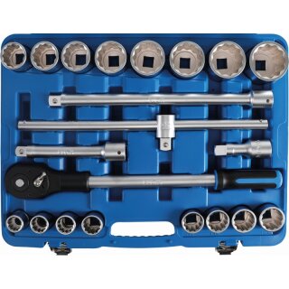 BGS technic Steckschlüssel-Satz | Antrieb 20 mm (3/4") | Zollgrößen | 21-tlg.