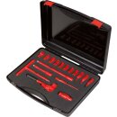 KS-TOOLS 3/8" Steckschlüssel-Satz mit isolierten Werkzeugen, 16-tlg.